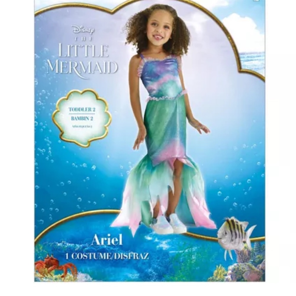 Kids' Ariel Costume 2T- The Little Mermaid Movie 2023 -NWT
